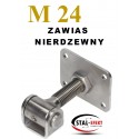 Zawias M24-w ucho gięte / z podstawą - nierdzewny